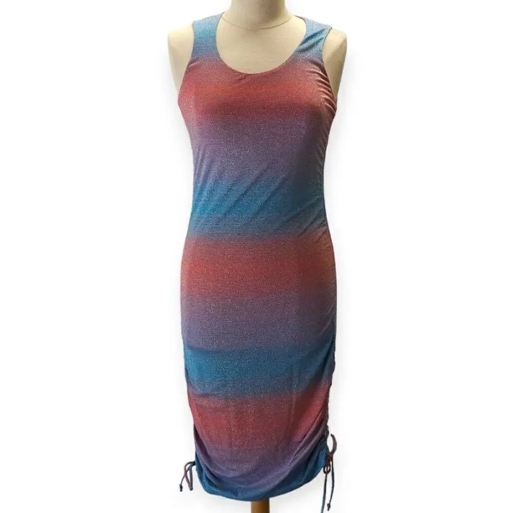 Le Superbe Baccara Tank 2-in-1 Dress Multi-Colored Metallic Medium